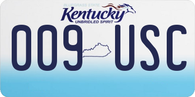 KY license plate 009USC