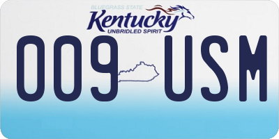 KY license plate 009USM