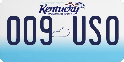 KY license plate 009USO