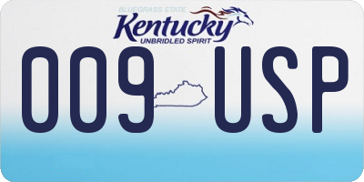 KY license plate 009USP