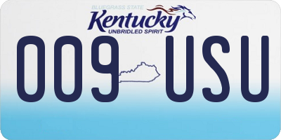 KY license plate 009USU