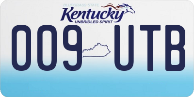 KY license plate 009UTB