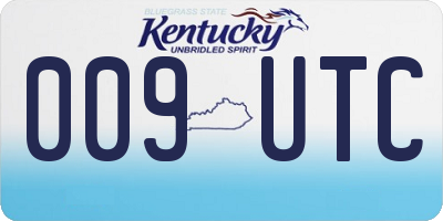 KY license plate 009UTC