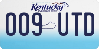 KY license plate 009UTD