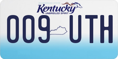 KY license plate 009UTH