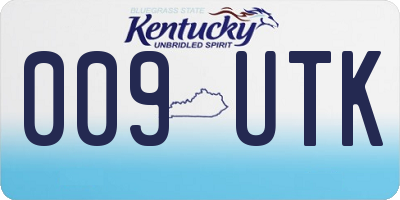 KY license plate 009UTK