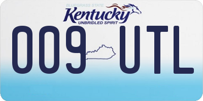 KY license plate 009UTL