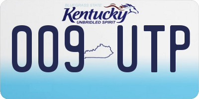 KY license plate 009UTP