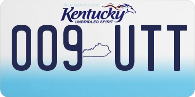 KY license plate 009UTT
