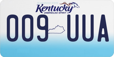KY license plate 009UUA