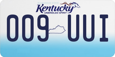 KY license plate 009UUI