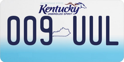 KY license plate 009UUL