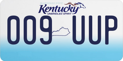 KY license plate 009UUP
