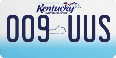 KY license plate 009UUS