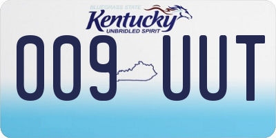 KY license plate 009UUT