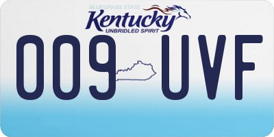 KY license plate 009UVF