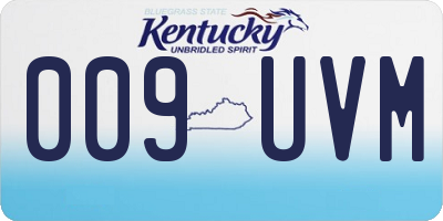 KY license plate 009UVM