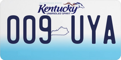 KY license plate 009UYA