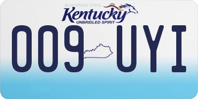 KY license plate 009UYI