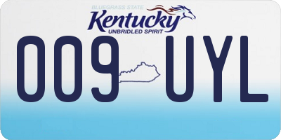 KY license plate 009UYL