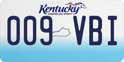 KY license plate 009VBI