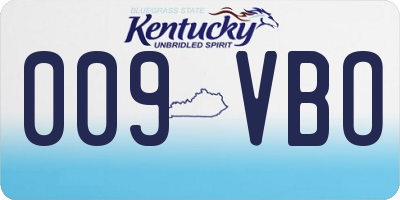 KY license plate 009VBO