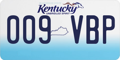 KY license plate 009VBP