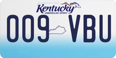 KY license plate 009VBU