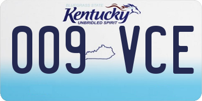 KY license plate 009VCE