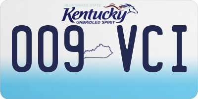 KY license plate 009VCI