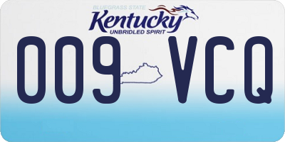 KY license plate 009VCQ