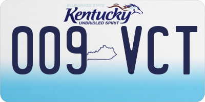 KY license plate 009VCT