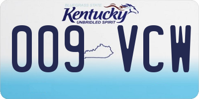 KY license plate 009VCW