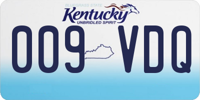 KY license plate 009VDQ