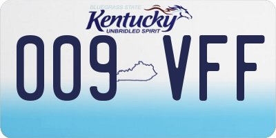 KY license plate 009VFF
