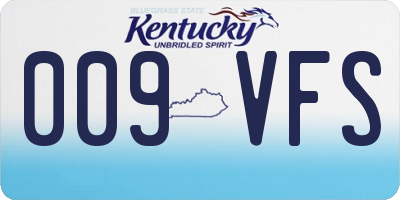 KY license plate 009VFS