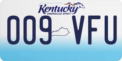 KY license plate 009VFU