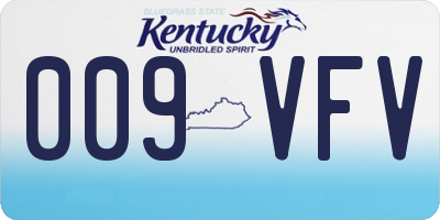 KY license plate 009VFV