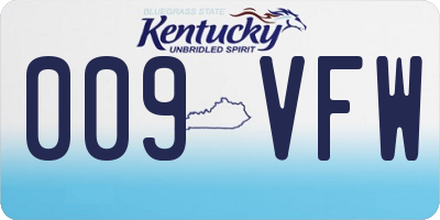 KY license plate 009VFW