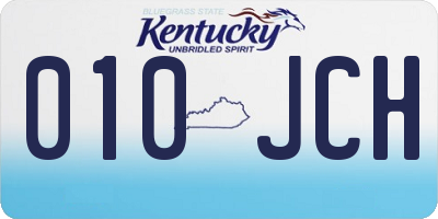 KY license plate 010JCH