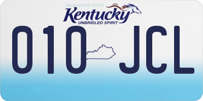 KY license plate 010JCL