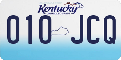 KY license plate 010JCQ