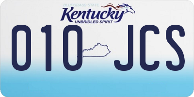 KY license plate 010JCS