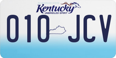 KY license plate 010JCV