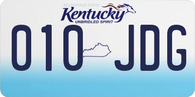 KY license plate 010JDG