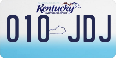 KY license plate 010JDJ