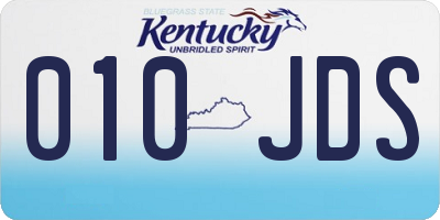 KY license plate 010JDS