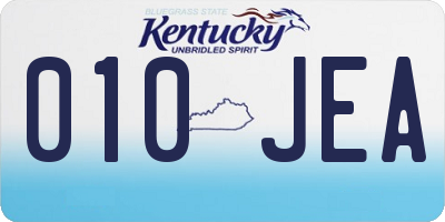 KY license plate 010JEA