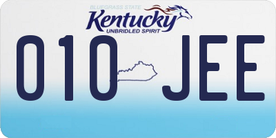 KY license plate 010JEE