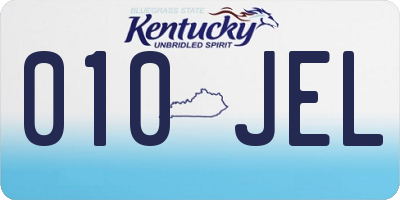 KY license plate 010JEL
